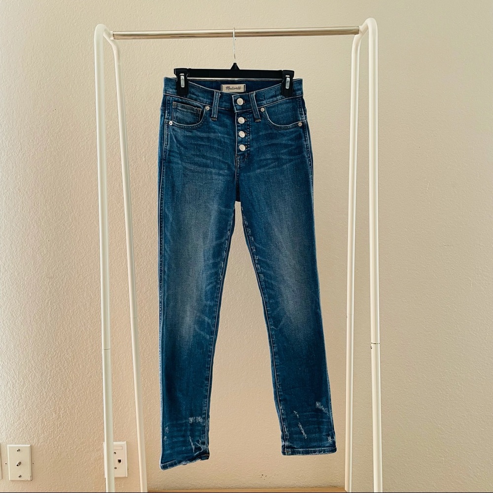 Madewell Distressed Slim Straight Jeans
